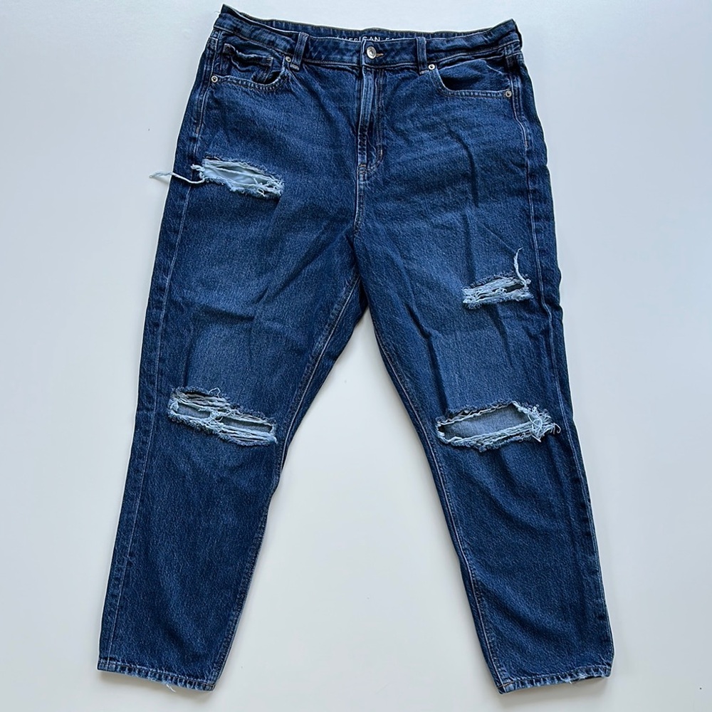 American Eagle Outfitters High Rise Mom Distressed Jeans
